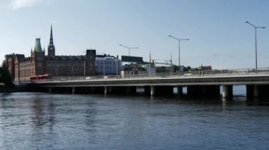 Stockholm 'deki Vasabron Köprüsü trafiği