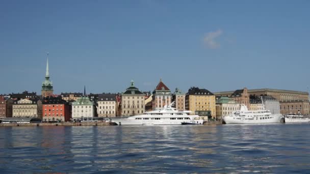 Pan Del Casco Antiguo Gamla Stan Estocolmo Suecia — Vídeo de stock