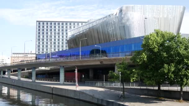 Stockholm Sveç Teki Radisson Blu Waterfront Otel Den Pan — Stok video