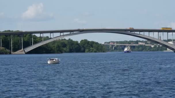 Vsterbron Most Stockholmu Švédsko — Stock video