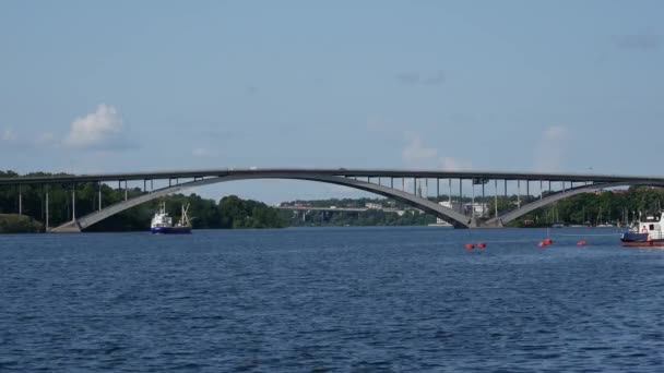 Vsterbron Most Stockholmu Švédsko — Stock video