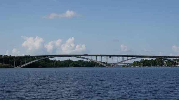Ponte Vsterbron Stoccolma Svezia — Video Stock
