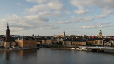 Stockholm 'deki Ridderholmen ve Gamla Stan Sodermalm' den görüntüler