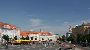 Litvanya 'daki Vilnius Belediye Binası Meydanı' ndan zaman aşımı