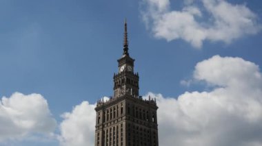 Varşova Polonya 'daki Kültür ve Bilim Sarayı' ndan zaman aşımı