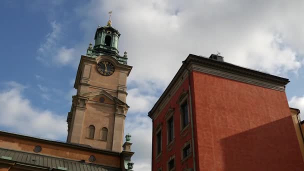 Caducidad Iglesia Del Palacio Real Estocolmo Suecia — Vídeo de stock