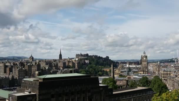 Tidsbrist Utsikten Över Edinburgh Skottland — Stockvideo