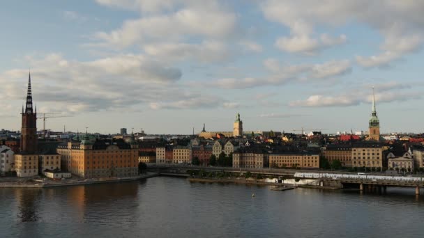 Stockholm Deki Ridderholmen Gamla Stan Sodermalm Den Görüntüler — Stok video