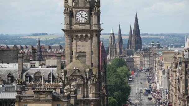 Princes Street Edinburgh Scotland — Stock Video