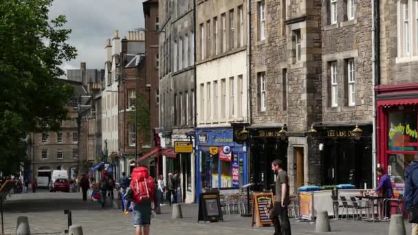 Randonneur Pédestre Grassmarket Edimbourg Ecosse — Video