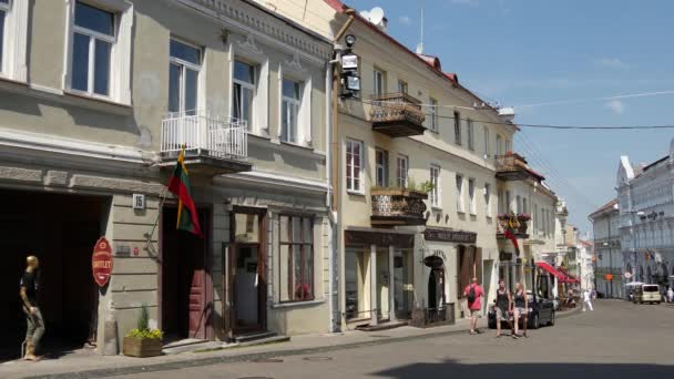 Ulica Starym Mieście Wilno Litwa — Wideo stockowe