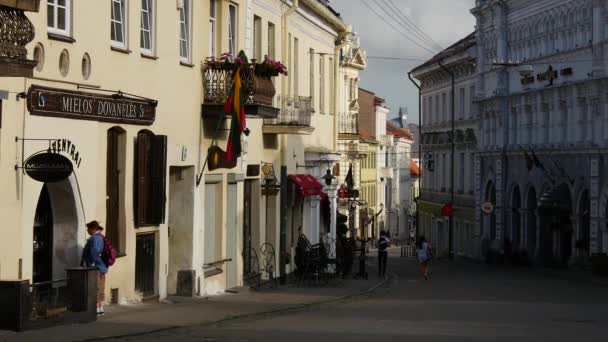 Rue Vieille Ville Vilnius Lituanie — Video