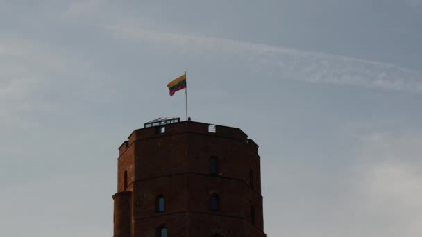 Castelo Superior Vilnius Lituânia — Vídeo de Stock