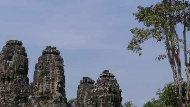 Bayon Khmers Tempel Angkor Wat Cambodia — Stockvideo