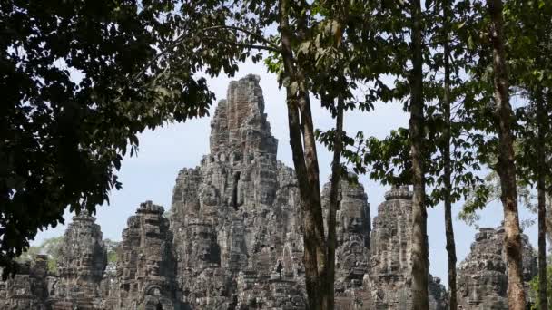 Bayon Khmers Tempel Angkor Wat Cambodia — Stockvideo