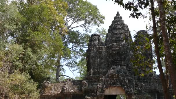 Portarna Vid Angkor Wat Cambodia — Stockvideo