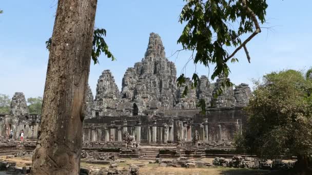 Templo Bayon Khmer Angkor Wat Camboja — Vídeo de Stock