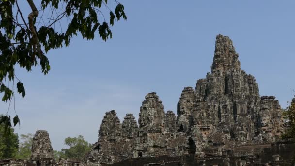 Angkor Wat Kamboçya Daki Bayon Khmer Tapınağı — Stok video