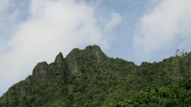 Időkiesés Hegyvidéki Táj Rarotonga Cook Szigetek — Stock videók