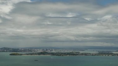 Auckland Skyline, Yeni Zelanda 'daki Rangitoto adasından zaman aşımı