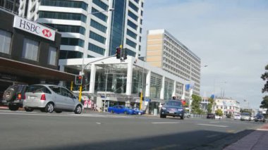 Auckland, Yeni Zelanda şehir merkezi trafiği