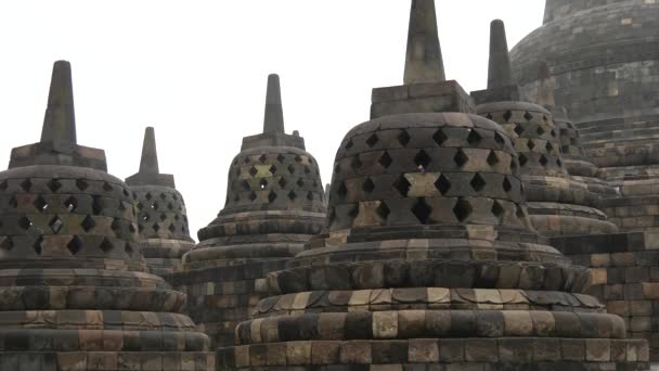 Pan Borobudur 9Th Century Mahayana Buddhist Temple Magelang Central Java — Stock Video