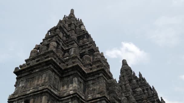 Idő Múlása Prambanán Templomból Candi Prambanan Vagy Candi Rara Jonggrang — Stock videók