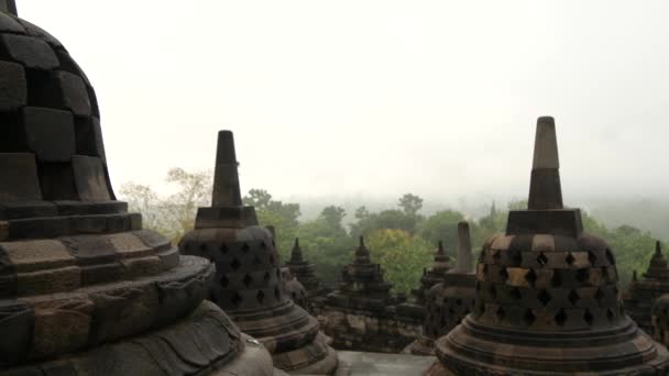 Pan Borobudur 9Th Century Mahayana Buddhist Temple Magelang Centraal Java — Stockvideo