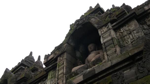 Пан Боробудура Буддистского Храма Махаяны Века Магеланге Центральная Ява Индонезия — стоковое видео