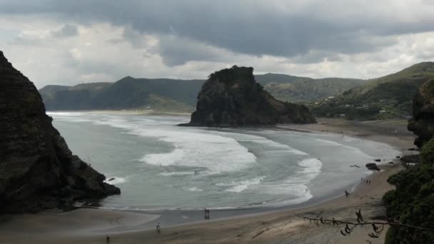 Czas Plaży Piha Upływa — Wideo stockowe