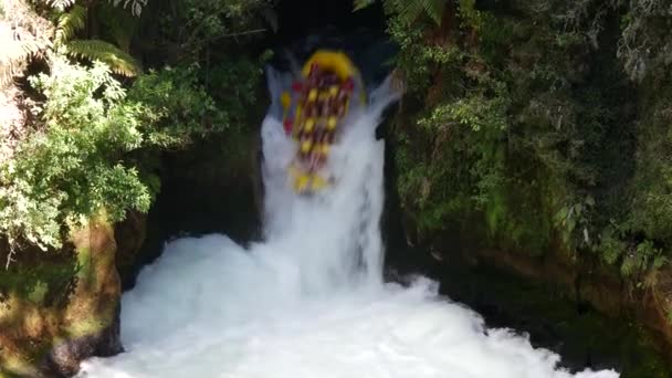 Divoká Voda Rafting Rotorua Nový Zéland — Stock video