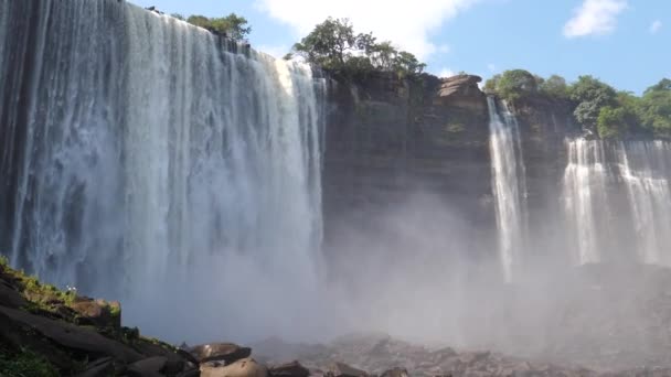 Panela Das Cataratas Kalandula Angola — Vídeo de Stock