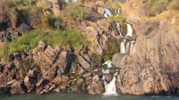 Nahaufnahme Von Den Epupa Falls Namibia — Stockvideo