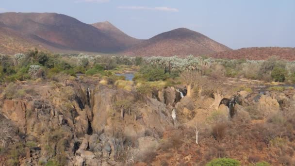 Las Cataratas Epupa Namibia — Vídeo de stock