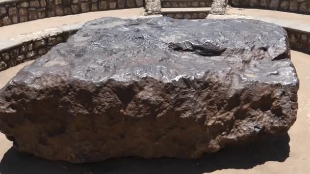 360 Grados Del Meteorito Hoba Namibia — Vídeo de stock