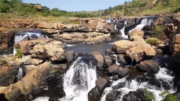 Cascada Paisaje Reserva Natural Del Cañón Del Río Blyde Sudáfrica — Vídeo de stock