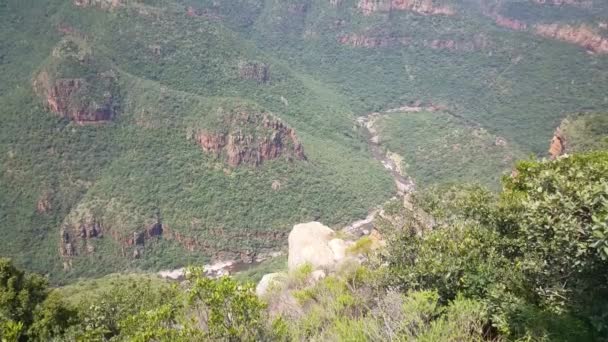 Naklonění Blyde River Canyon Přírodní Rezervace Scenérie Jižní Africe — Stock video