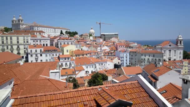 Widok Miasto Lizbona Portas Sol Portugalii — Wideo stockowe