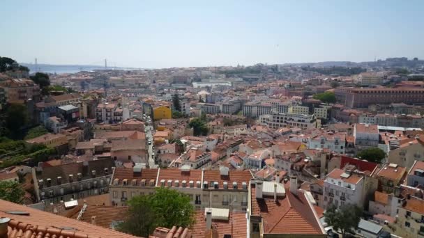 Άποψη Από Castelo Jorge Στη Λισαβόνα — Αρχείο Βίντεο