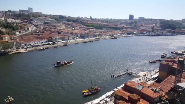 Río Douro Porto Portugal — Vídeos de Stock
