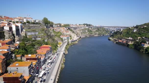 Río Douro Porto Portugal — Vídeos de Stock