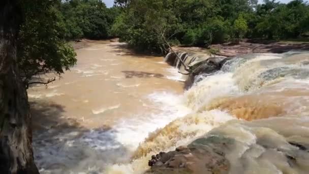 Cascada Las Cataratas Farako Malí África — Vídeos de Stock