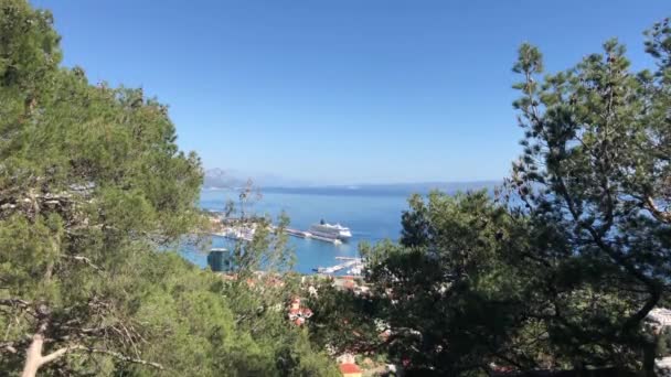 Felsen Meer Rund Firule Strand Split Kroatien — Stockvideo