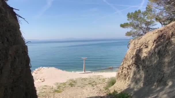 Проезд Мимо Острова Бра Хорватии — стоковое видео