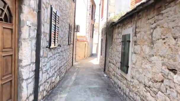 Passeggiando Centro Storico Supetar — Video Stock