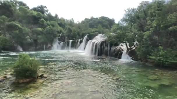 Cascada Parque Nacional Krka Croacia — Vídeos de Stock