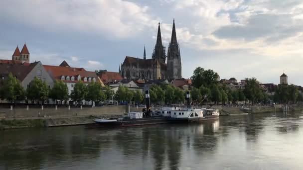 Χρονικό Κενό Από Τον Ποταμό Δούναβη Τον Καθεδρικό Ναό Του — Αρχείο Βίντεο