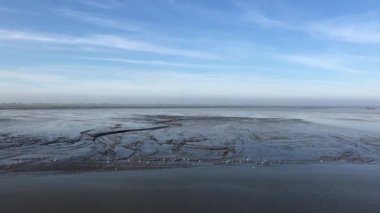 Hollanda, Friesland 'daki Wadden Denizi' ne yelken açmak.