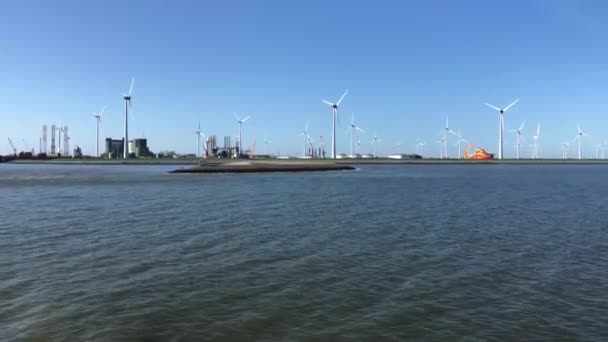 Opuszczając Eemshaven Groningen Holandia — Wideo stockowe