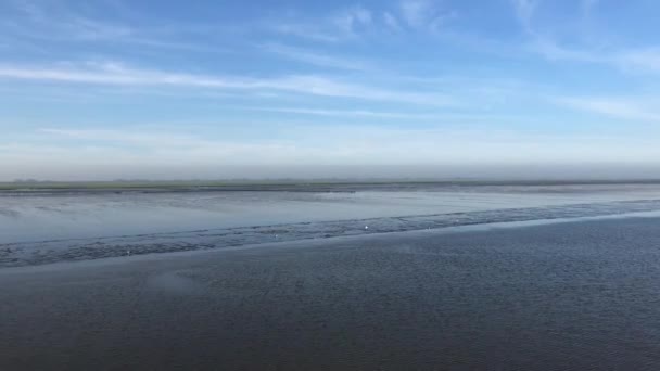 Żeglarstwo Morzu Wattowym Friesland Holandia — Wideo stockowe